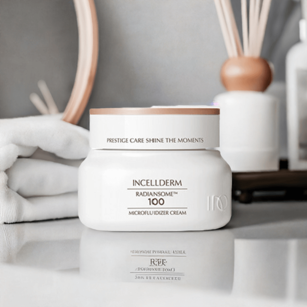 RADIANSOME 100 Microfluidizer Cream in a stylish jar, promoting skin elasticity and deep nourishment.