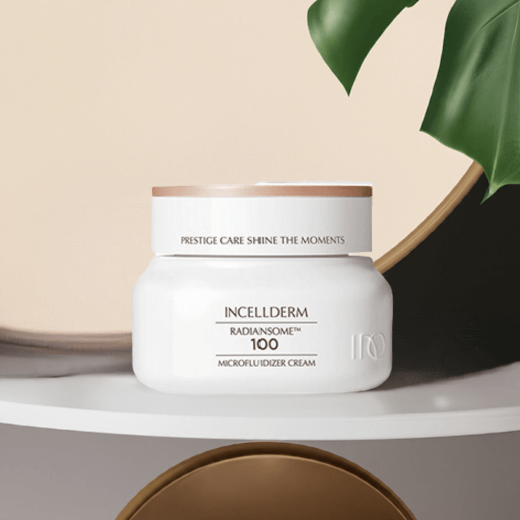 INCELLDERM RADIANSOME 100 Microfluidizer Cream for skin rejuvenation and elasticity, suitable for sensitive skin.