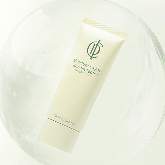 ICD Moisture Layer Sunscreen tube with SPF 50+, providing hydration and broad spectrum UV protection in a 50 mL size.