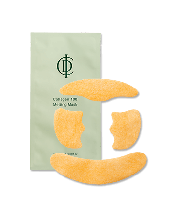 Riman ICD Collagen 100 Melting Sheet Mask with collagen-infused patches for nourishing and restoring skin elasticity.