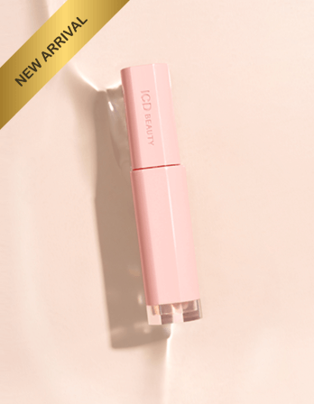 ICD Beauty Glow Up Lip Oil in pink packaging, a new arrival for all-day lip care and hydration.