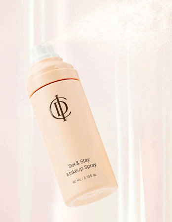 ICD Set & Stay Makeup Spray bottle with ultra-fine mist for refreshing skin and locking in makeup.