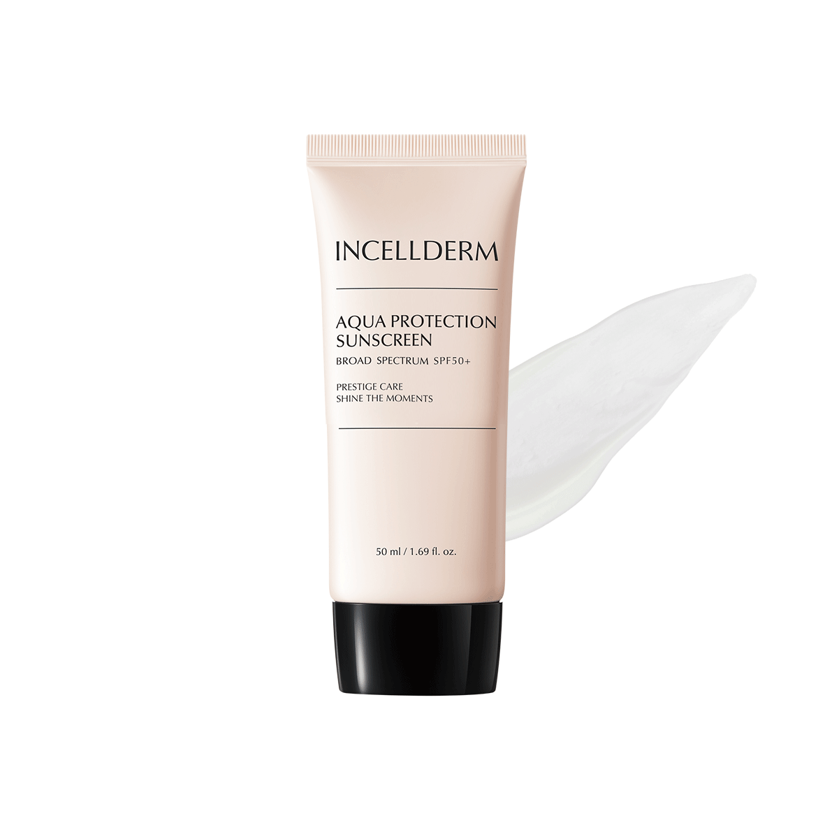 Incellderm Aqua Protection Sunscreen tube with clean white background – lightweight Korean sun protection SPF