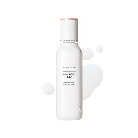 RADIANSOME 100 Microfluidizer Essential Toner with liposomes for advanced anti-aging and skin hydration.