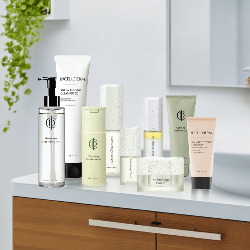 Expert Daily Ritual skincare products from Riman Incellderm with clean neutral background – premium Korean skincare line