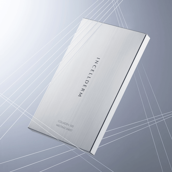 ICD Collagen 100 Melting Sheet Mask packaging showcasing sleek design for youthful, firm skin.