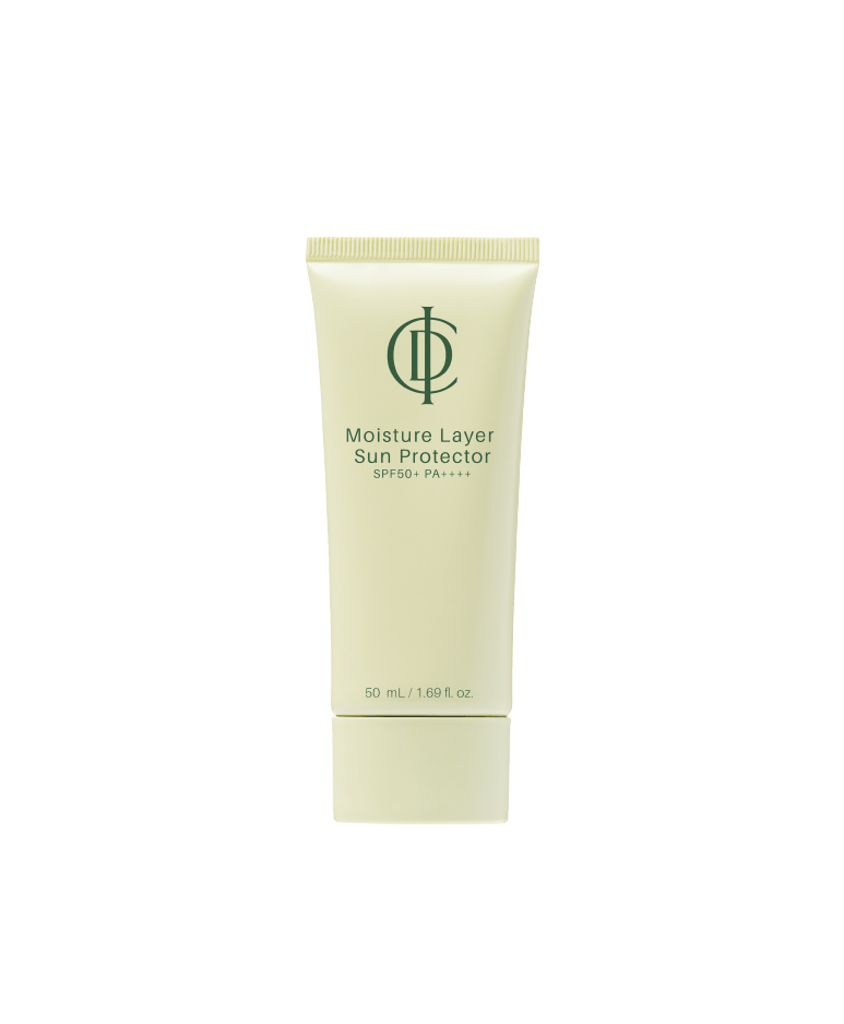 ICD Moisture Layer Sunscreen SPF 50+, lightweight with hydration, 50 mL tube for broad spectrum UVA/UVB protection.