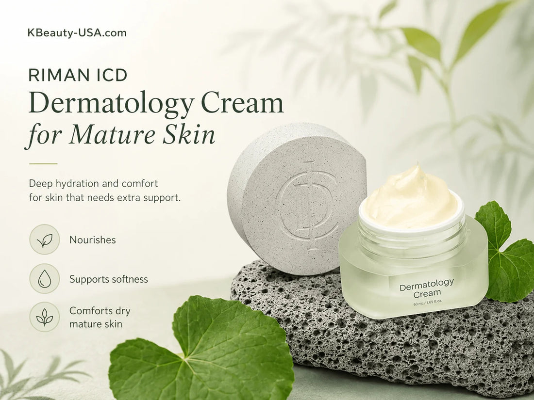 RIMAN ICD Dermatology Cream: A Rich Moisturizer for Dry, Mature-Looking Skin in a stylish jar.