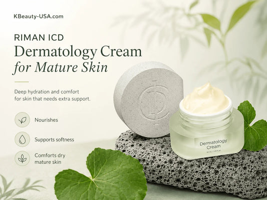 RIMAN ICD Dermatology Cream: A Rich Moisturizer for Dry, Mature-Looking Skin in a stylish jar.