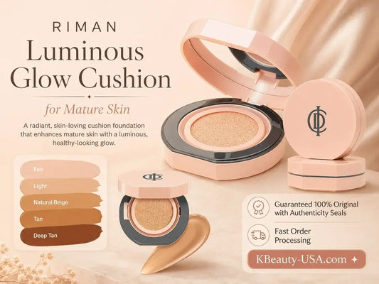 RIMAN Makeup Cushion for a Luminous, Skin-Like Glow with shades for mature skin