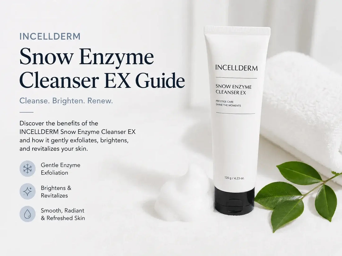 Incellderm Snow Enzyme Cleanser EX: The Snow-Soft Korean Cleanser That Polishes While It Purifies.