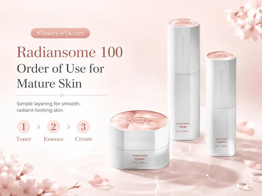 Radiansome 100 Order of Use for Mature Skin: Toner, Essence, Cream for Dry, Dull, and Less Dewy? Why Mature Skin Changes — and a Simple 3-Step Routine That Helps.