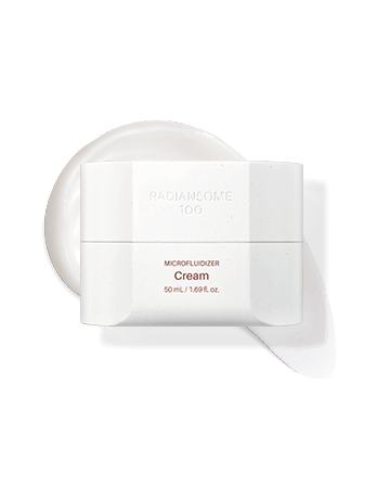 ICD Radiansome 100 Microfluidizer Cream | RIMAN KBeauty Skincare 50 mL packaging and product display.