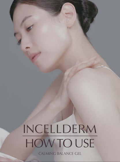 Video demonstration of Riman Calming Balance Gel application showing gel texture and skin absorption